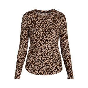 Animal print long sleeve tee